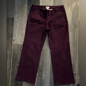 L.L. LL BEAN Dark Purple Corduroy Pants Size 6 Petite